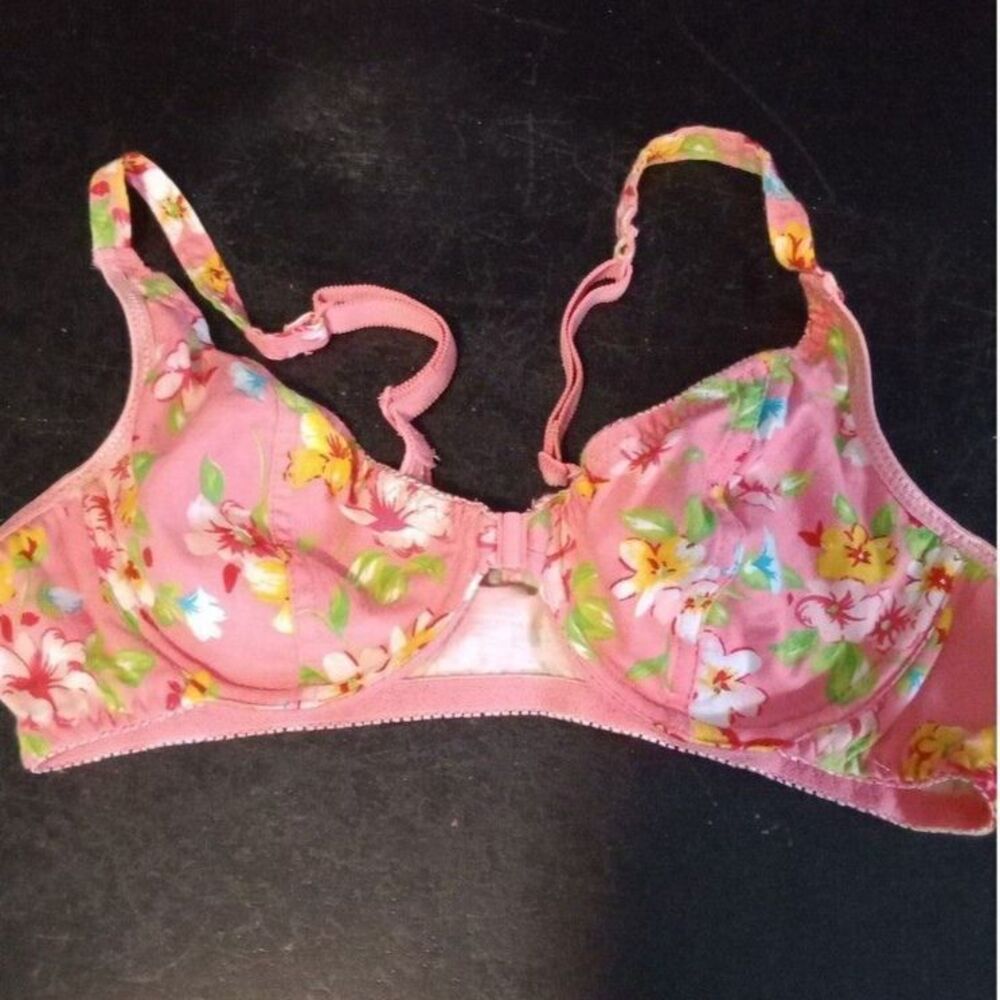 (#13) Victoria's Secret Bra Vintage Razor Back Ashley Coral Floral 34A Underwire